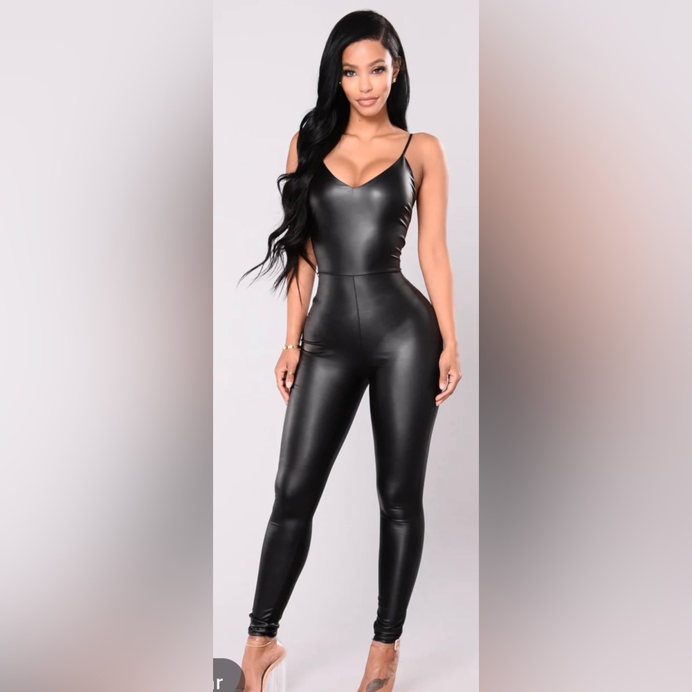 New PU jumpsuit